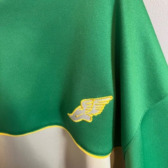 Vintage 90s Nike Pegasus Jacket Mens XL Green Wing Foot Track Athletic RARE XXL - Picture 2 of 4